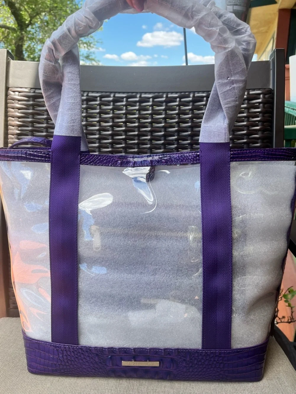 NWT Brahmin BROOKE SEAGATE in ROYAL PURPLE Tote with wristlet